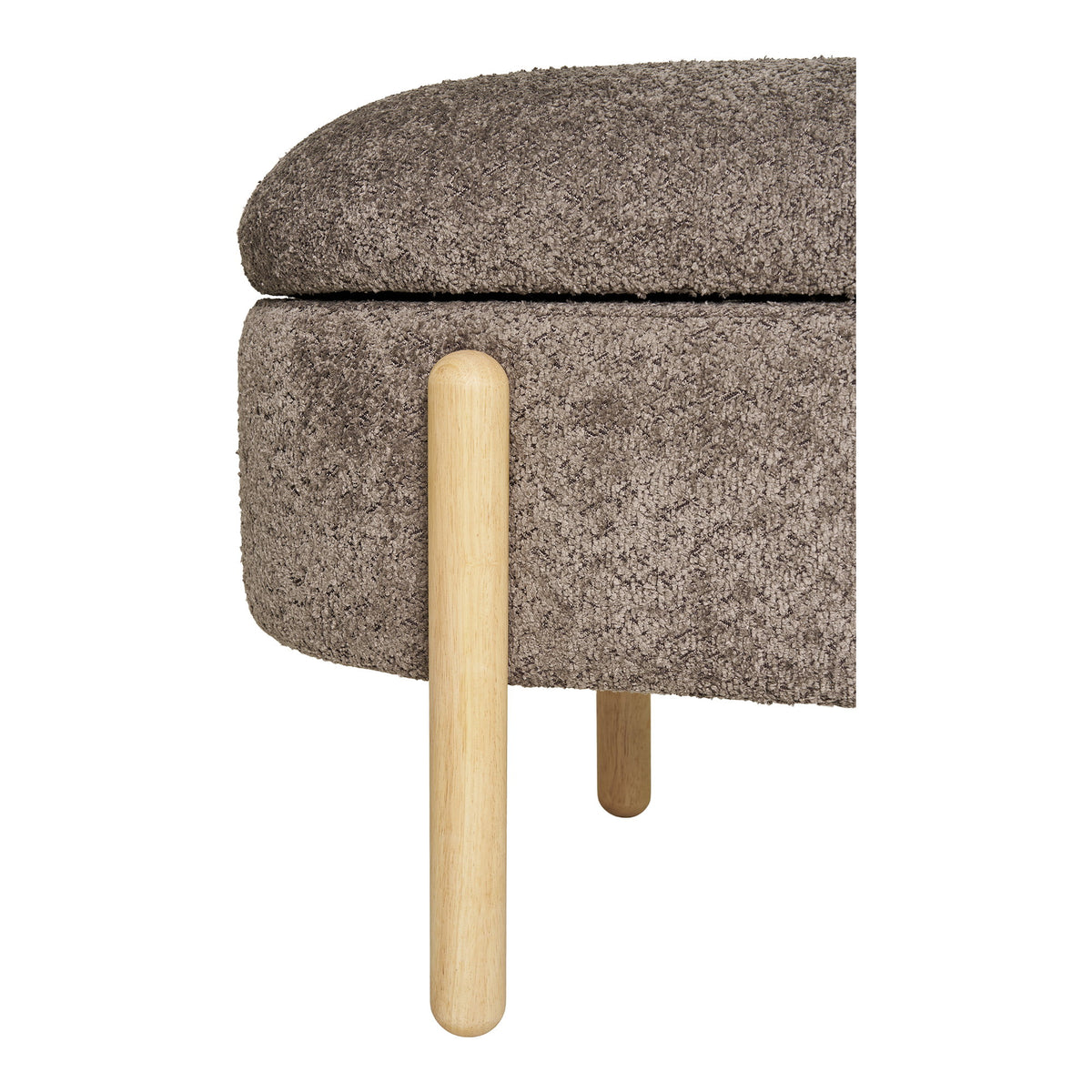 Max Sitzbank mit Stauraum – Braun/Natur, 97 × 40 × 48 cm – Ansicht 6