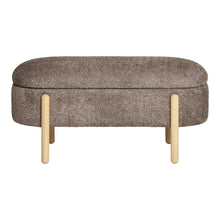 Max Sitzbank mit Stauraum – Braun/Natur, 97 × 40 × 48 cm von Luiva Living