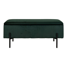Sixten Sitzbank mit Stauraum – Samt Grün, 95 × 36,5 × 43 cm von Luiva Living