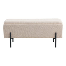 Sixten Sitzbank mit Stauraum – Bouclé Beige, 95 × 36,5 × 43 cm von Luiva Living