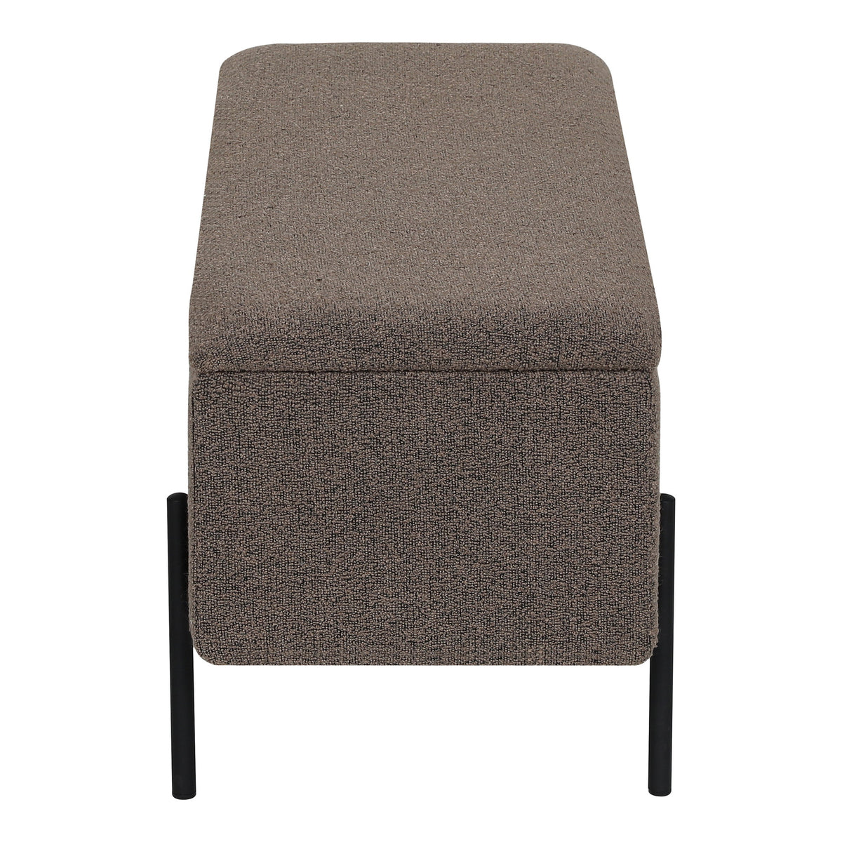 Sixten Sitzbank mit Stauraum – Bouclé Braun, 95 × 36,5 × 43 cm – Ansicht 5