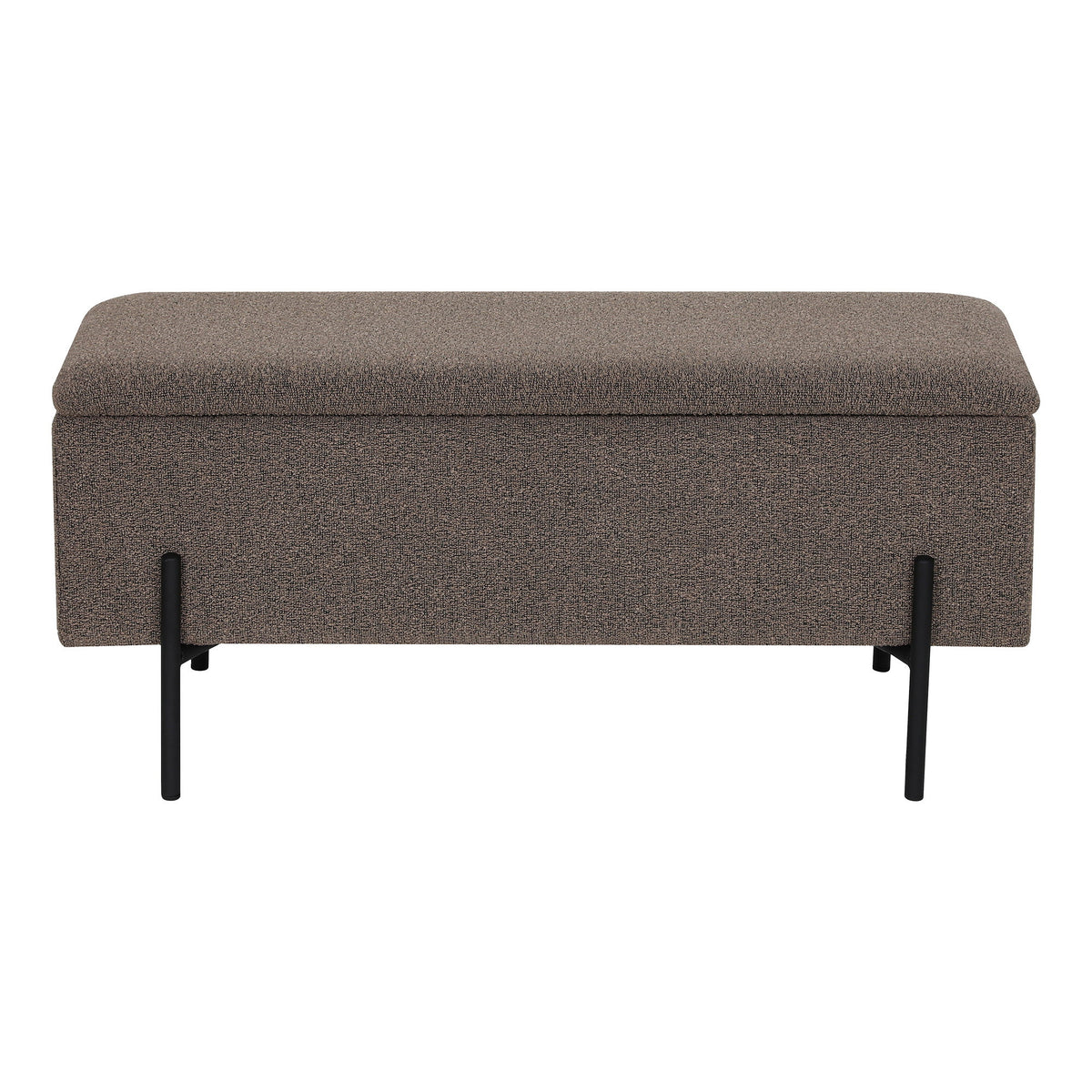 Sixten Sitzbank mit Stauraum – Bouclé Braun, 95 × 36,5 × 43 cm von Luiva Living