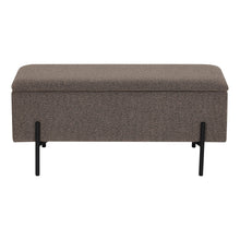 Sixten Sitzbank mit Stauraum – Bouclé Braun, 95 × 36,5 × 43 cm von Luiva Living