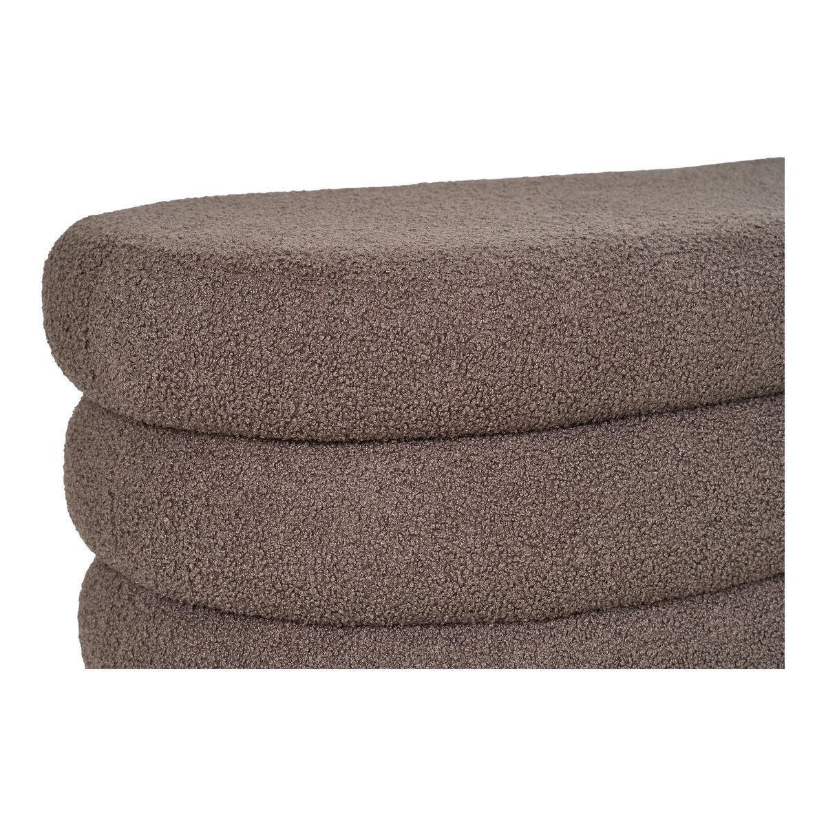 Philine Sitzbank mit Stauraum – Teddystoff Braun, 103 × 45 × 44 cm – Ansicht 6