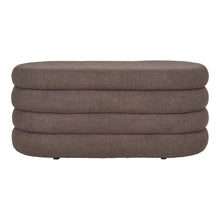 Philine Sitzbank mit Stauraum – Teddystoff Braun, 103 × 45 × 44 cm von Luiva Living