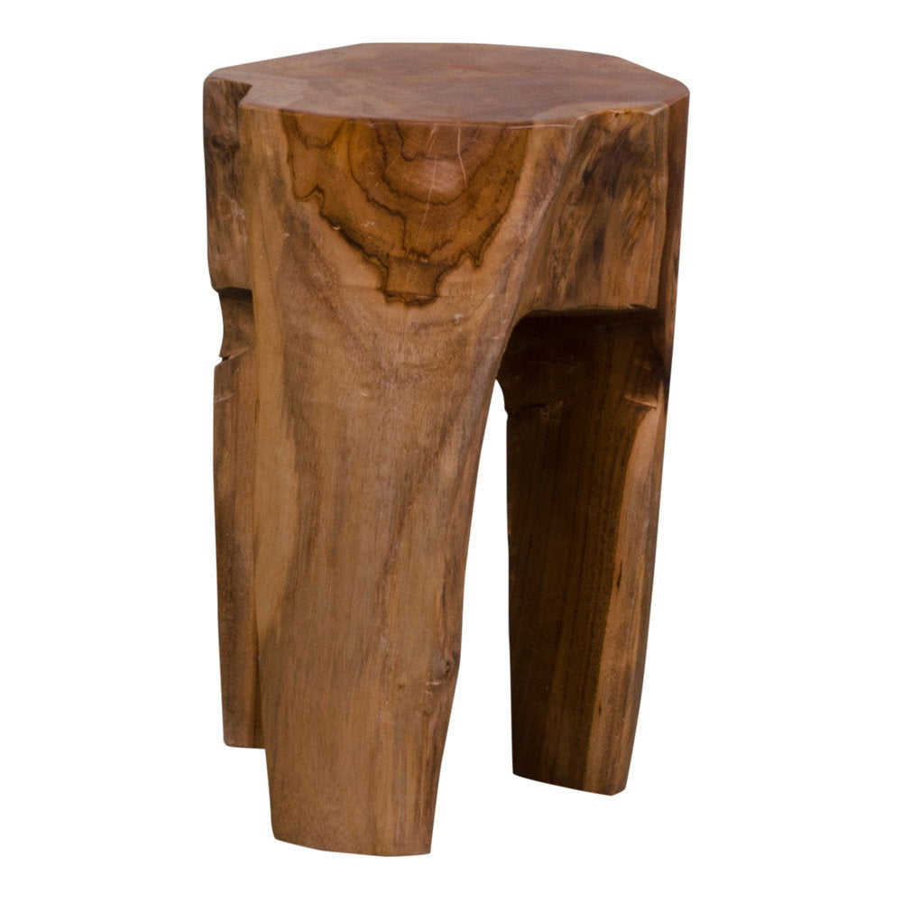Jonte Hocker mit drei Beinen – Teak Natur, ø 26 × 40 cm von Luiva Living