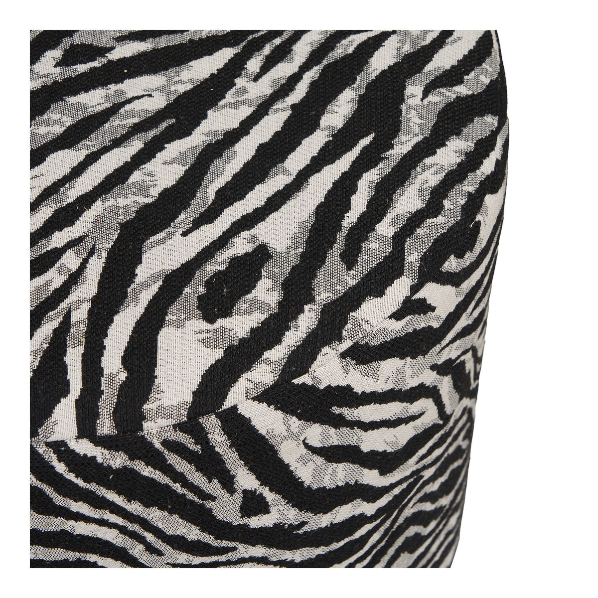 Hedda Pouf – Jacquard Schwarz/Weiß, ø 40 × 40 cm – Ansicht 3