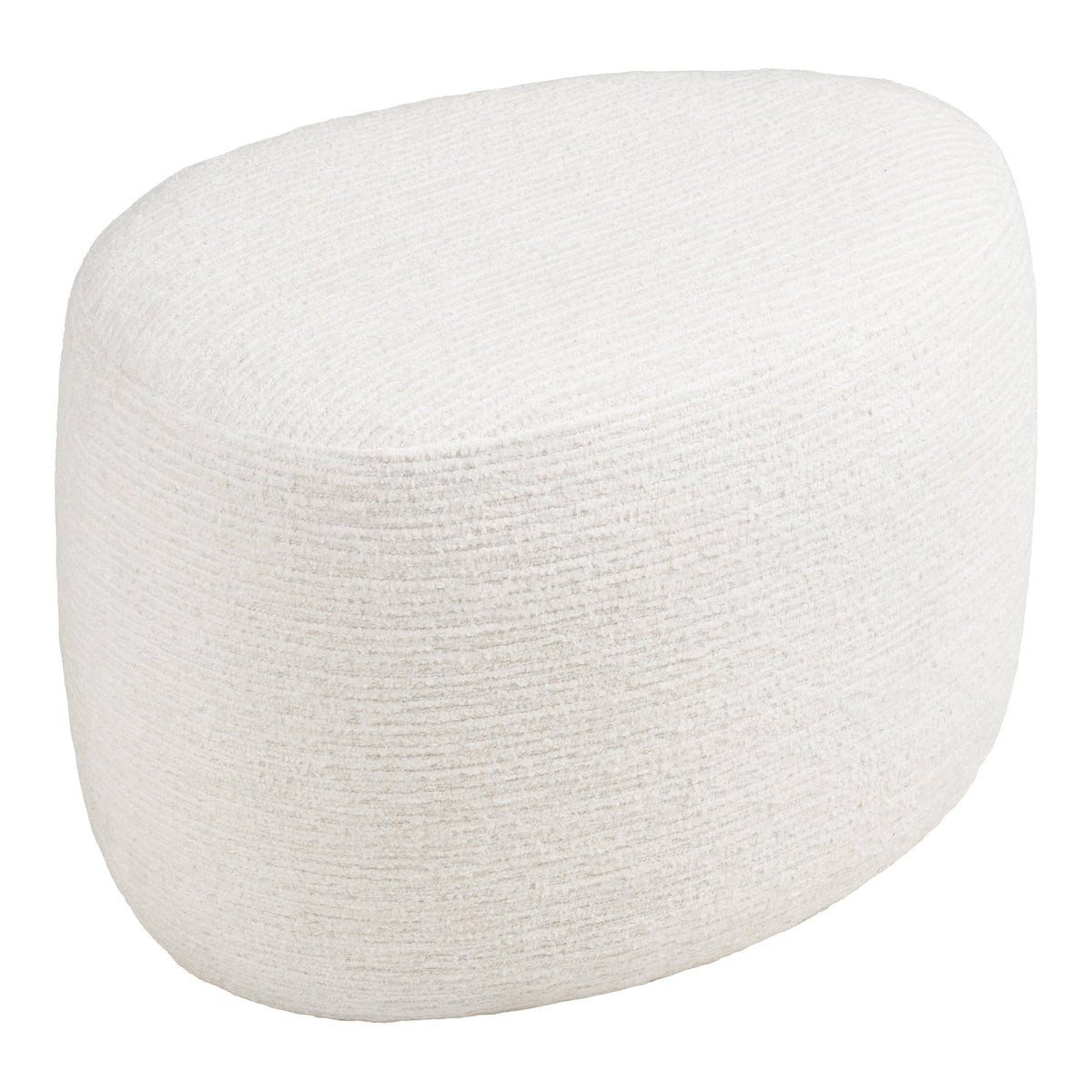 Frode Pouf – Cremeweiß, 55 × 40 × 39 cm – Ansicht 3