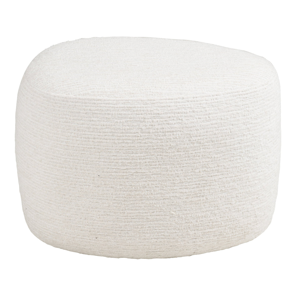 Frode Pouf – Cremeweiß, 55 × 40 × 39 cm von Luiva Living