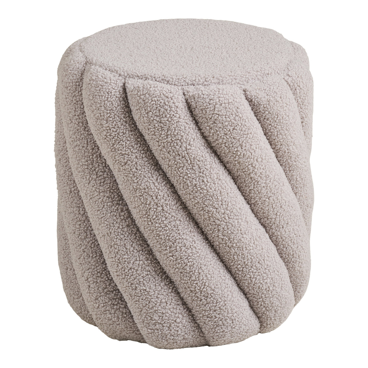 Noa Pouf – Grau, ø 38 × 40 cm von Luiva Living