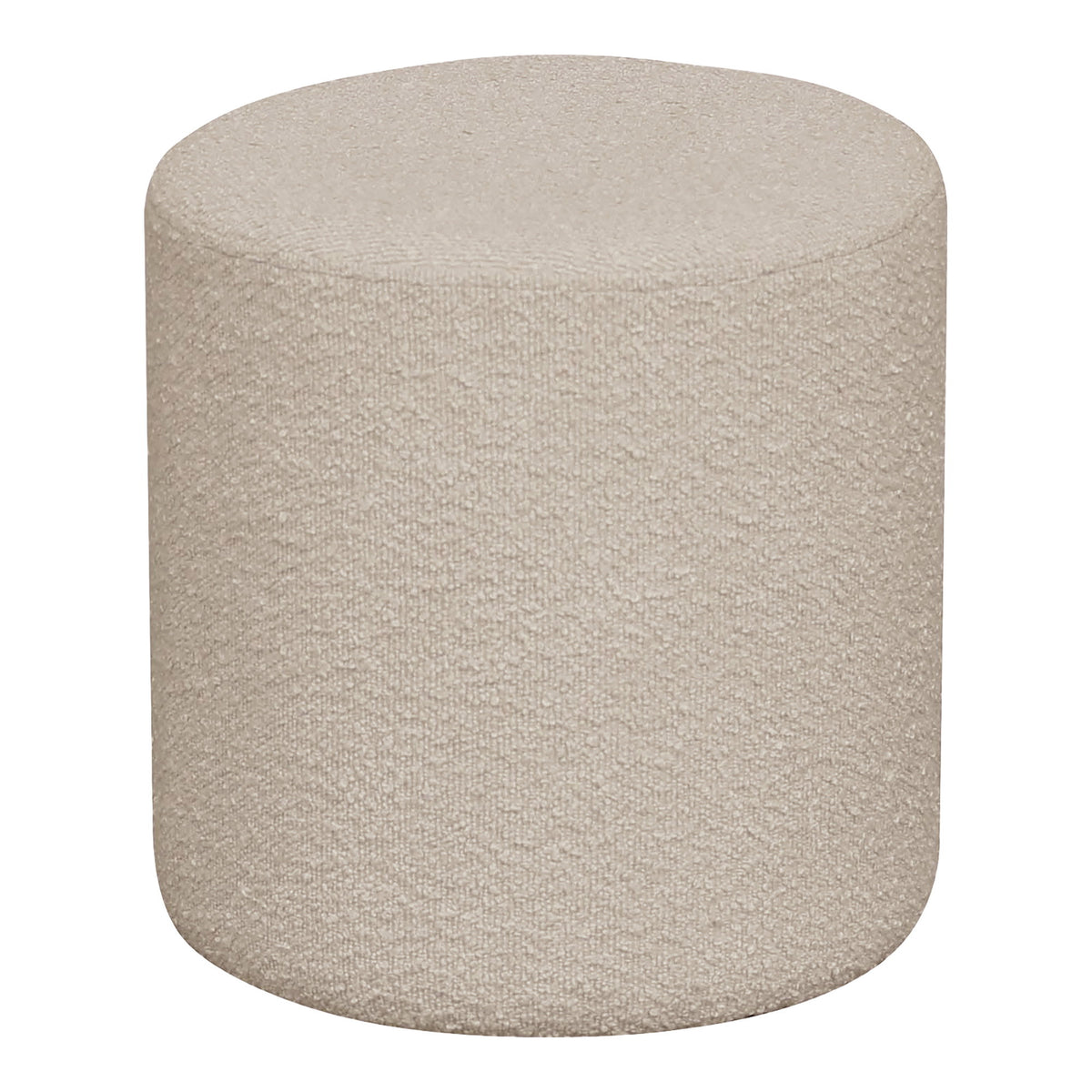 Greta Pouf – Bouclé Beige, ø 34 × 36 cm von Luiva Living
