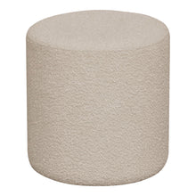 Greta Pouf – Bouclé Beige, ø 34 × 36 cm von Luiva Living