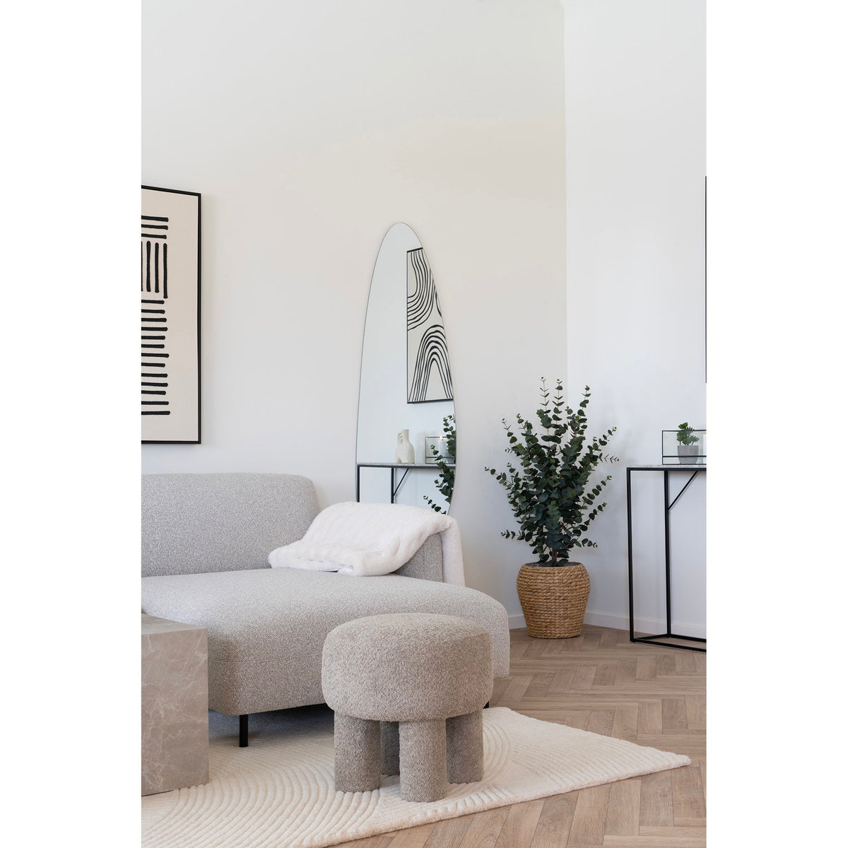 Marius Pouf – Dunkelsand, ø 43 × 43 cm – Ansicht 6