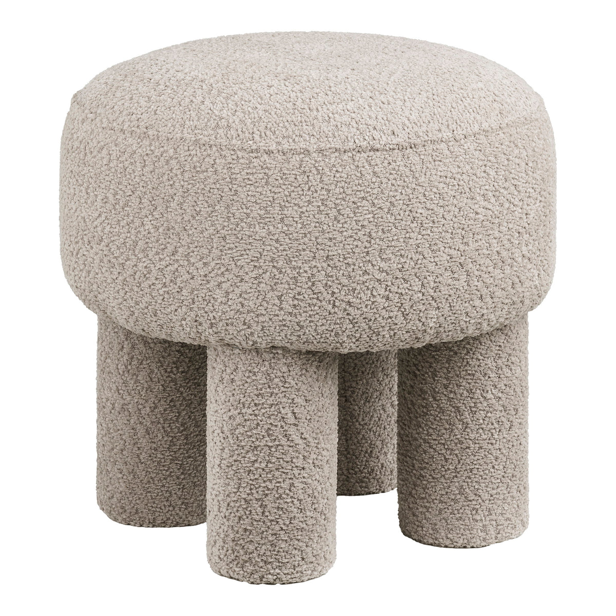 Marius Pouf – Dunkelsand, ø 43 × 43 cm von Luiva Living