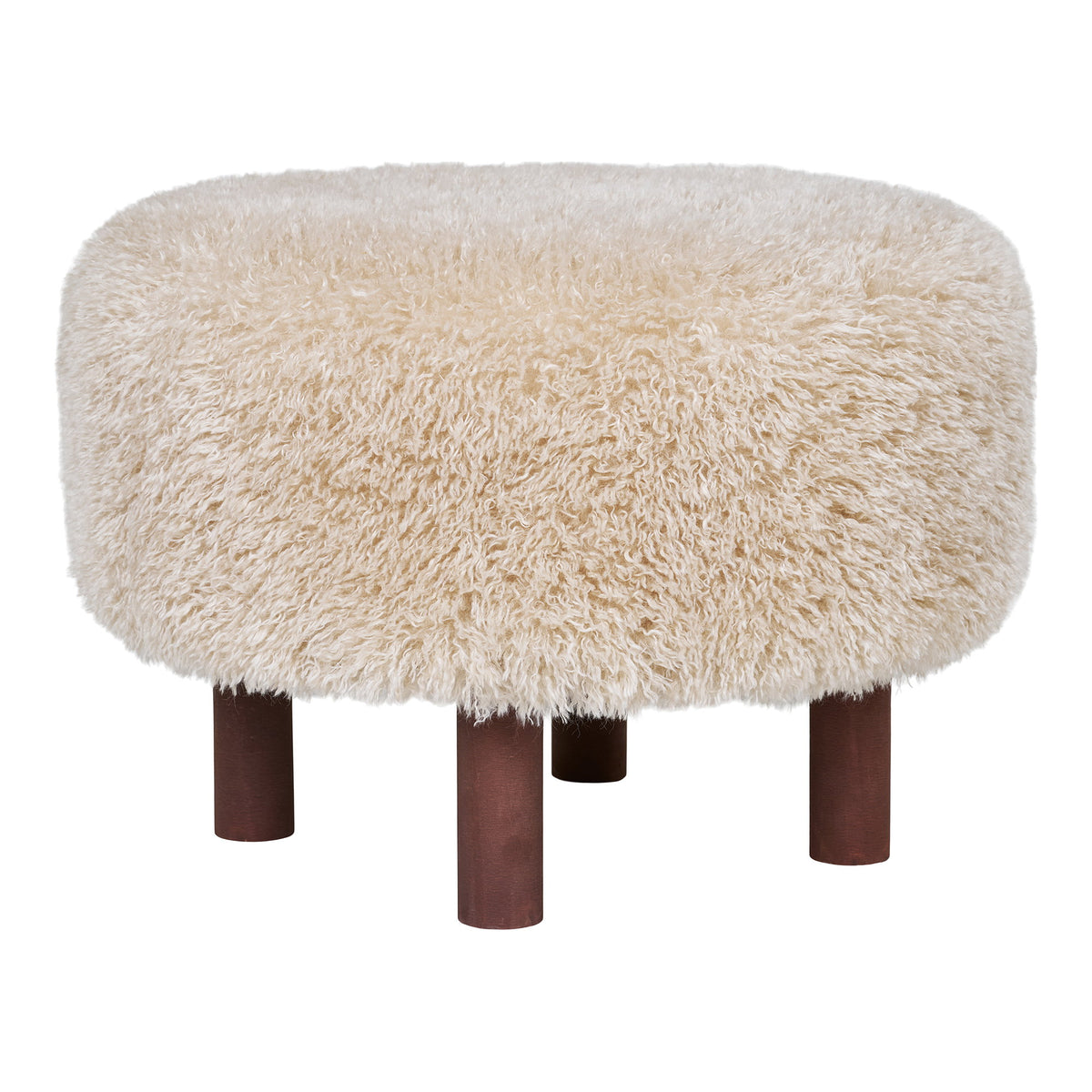 Smilla Pouf – Hellbraun, ø 50 × 36 cm von Luiva Living