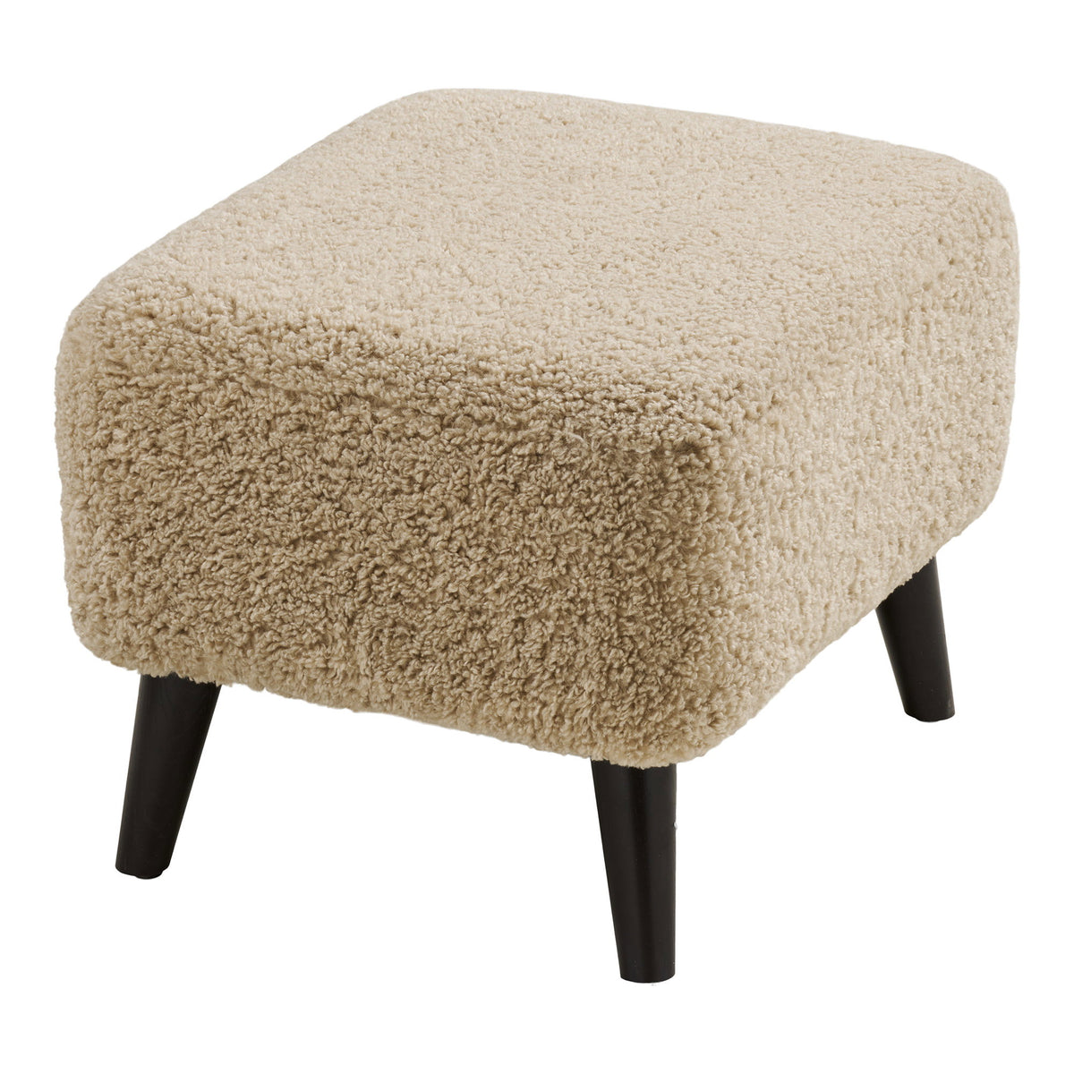 Mika Lounge-Pouf – Hellbraun, 42 × 54 × 39 cm – Ansicht 3