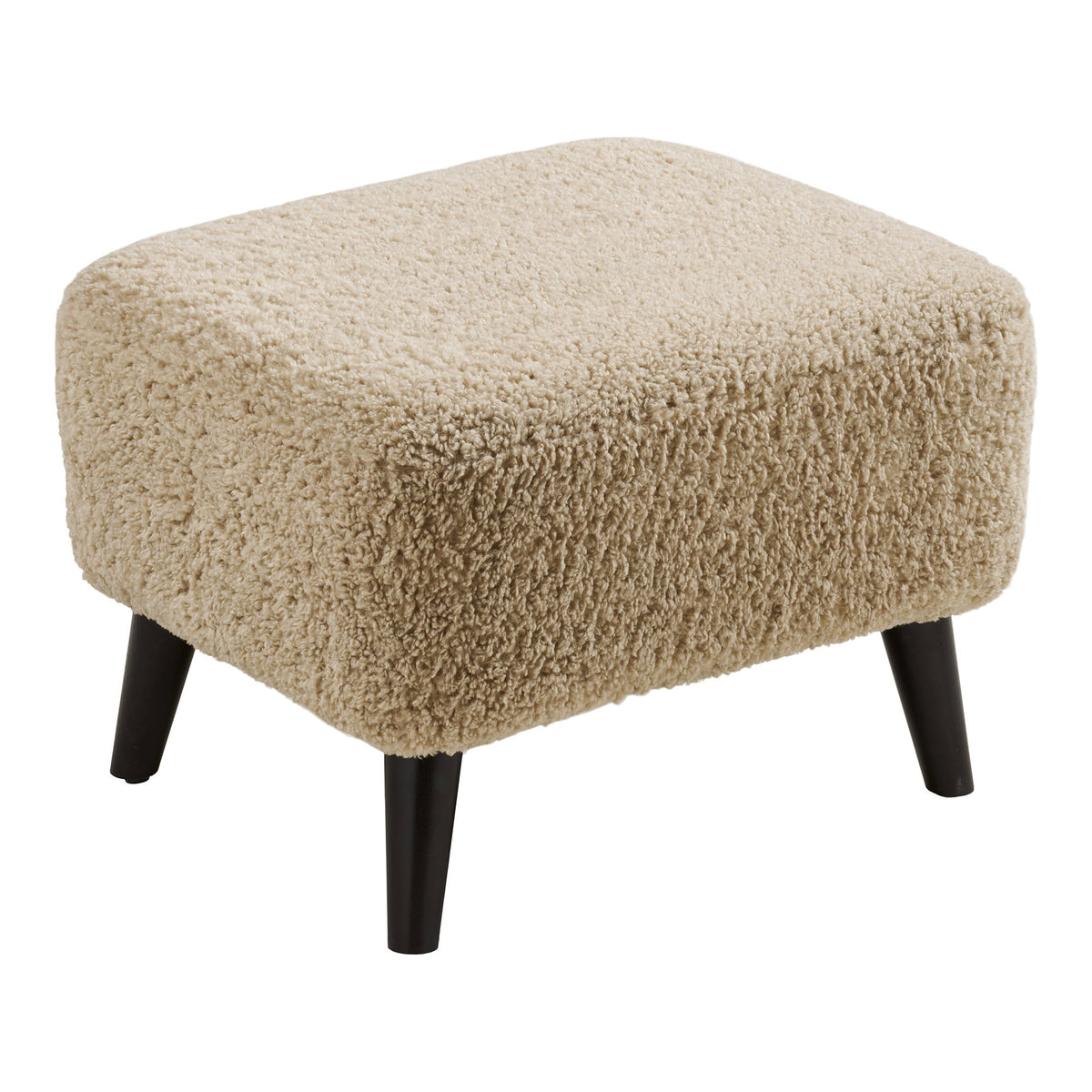 Mika Lounge-Pouf – Hellbraun, 42 × 54 × 39 cm von Luiva Living
