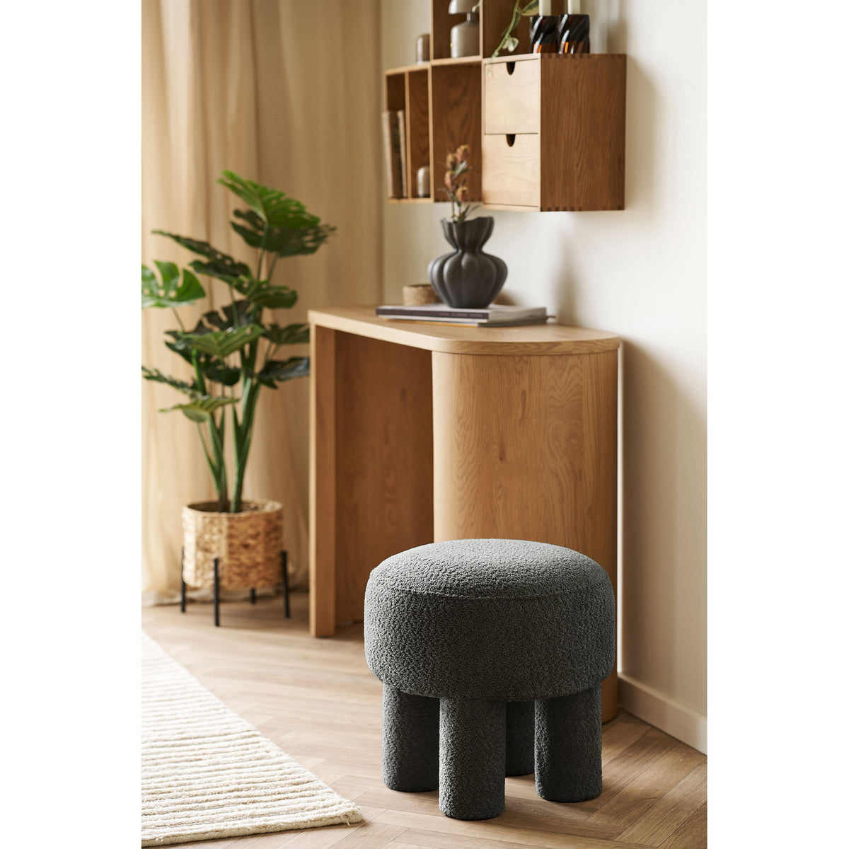 Marius Pouf – Anthrazit, ø 43 × 43 cm – Ansicht 4