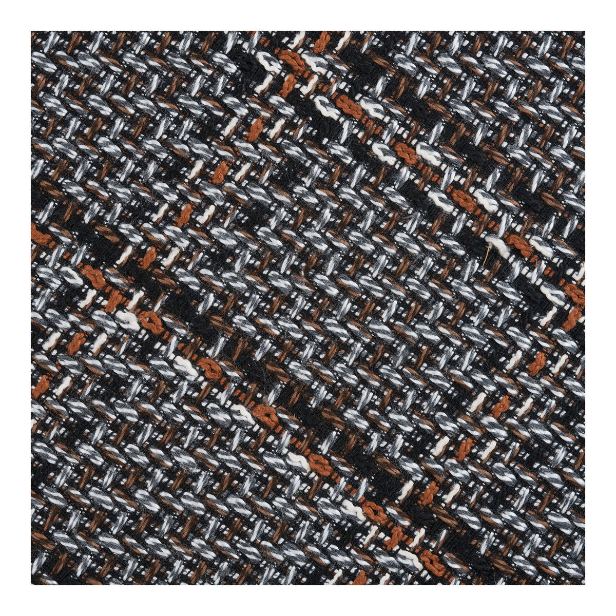 Mae Pouf – Schwarz, Beine Braun, ø 50 × 36 cm – Ansicht 4