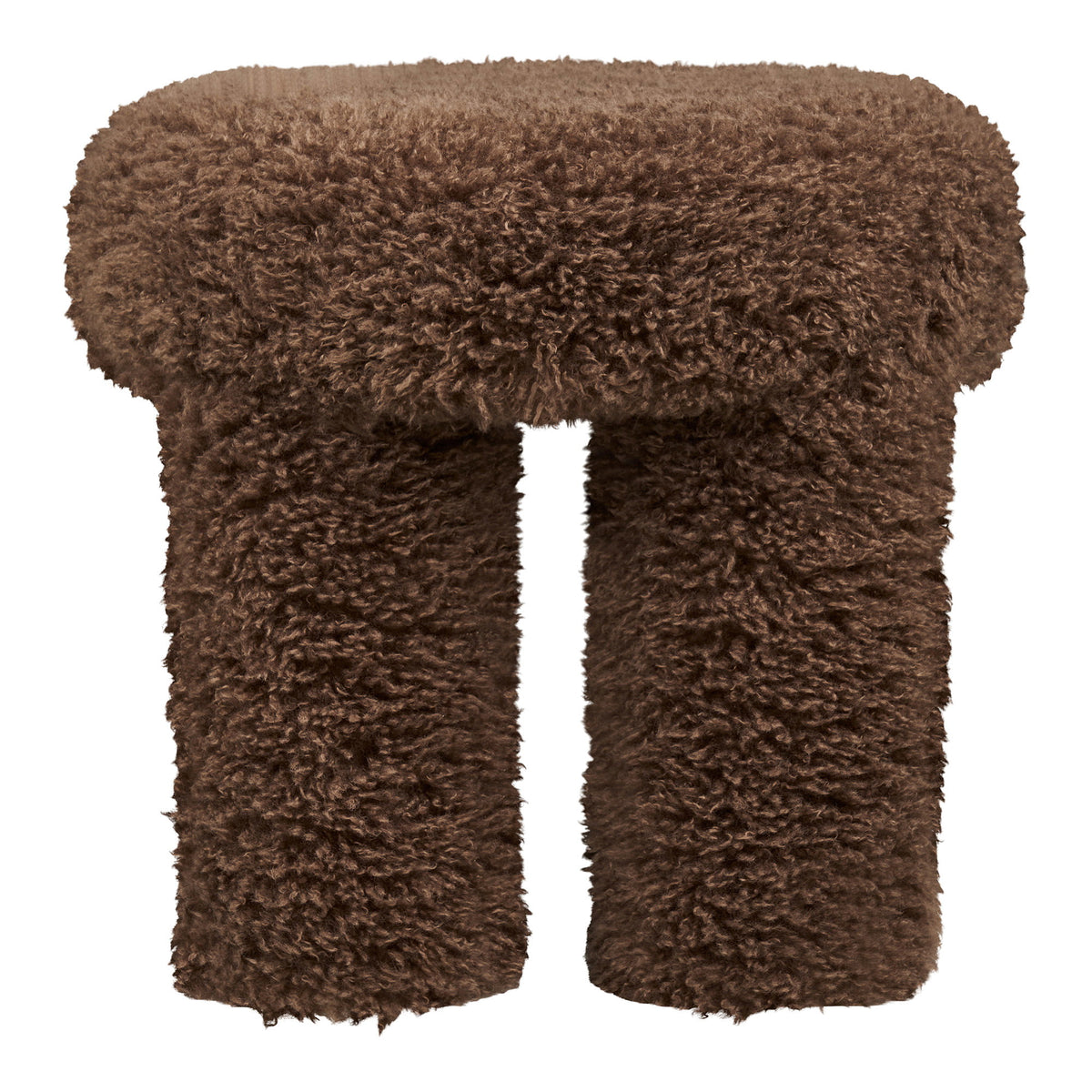 Levi Pouf – Braun, ø 42 × 38 cm – Ansicht 2