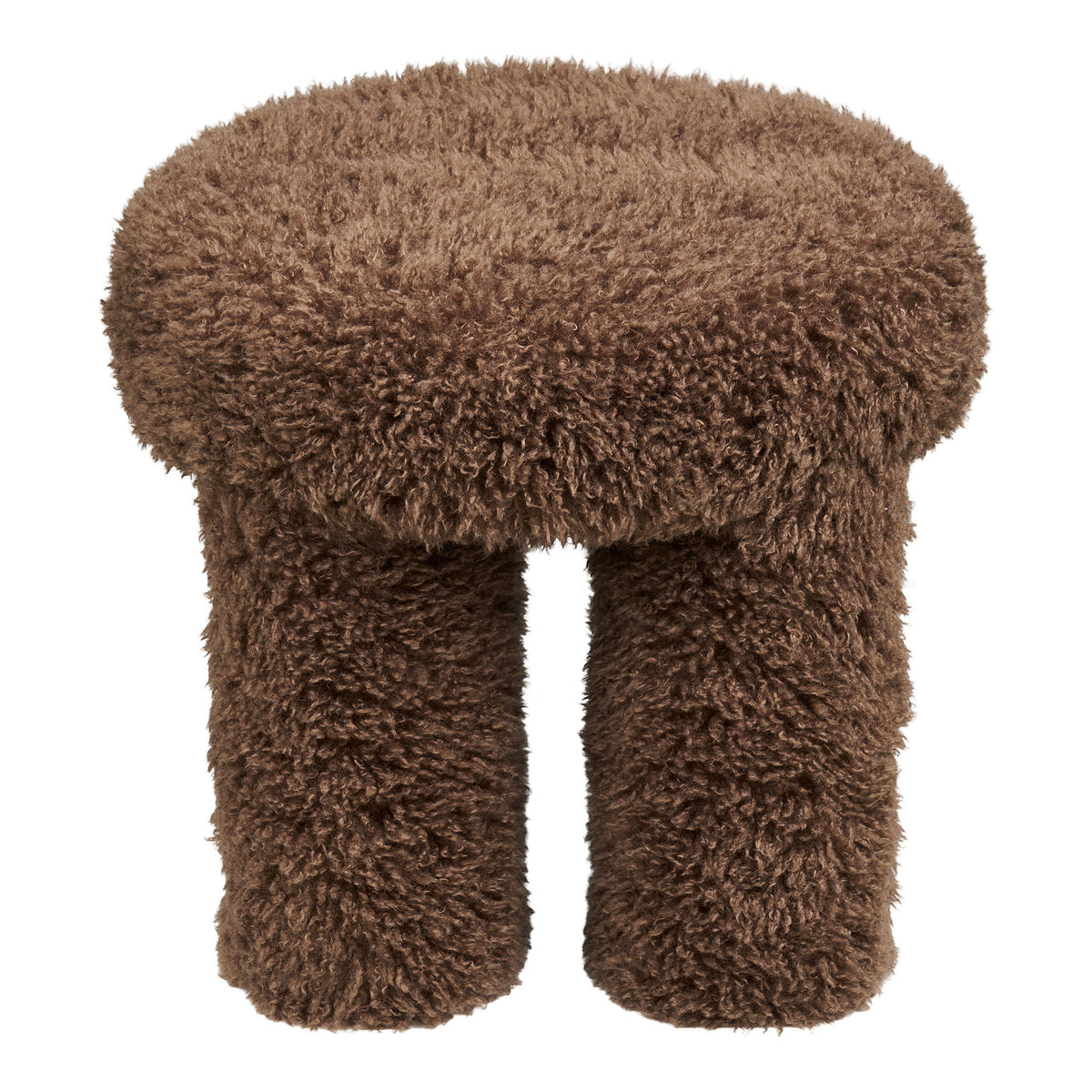 Levi Pouf – Braun, ø 42 × 38 cm – Ansicht 3