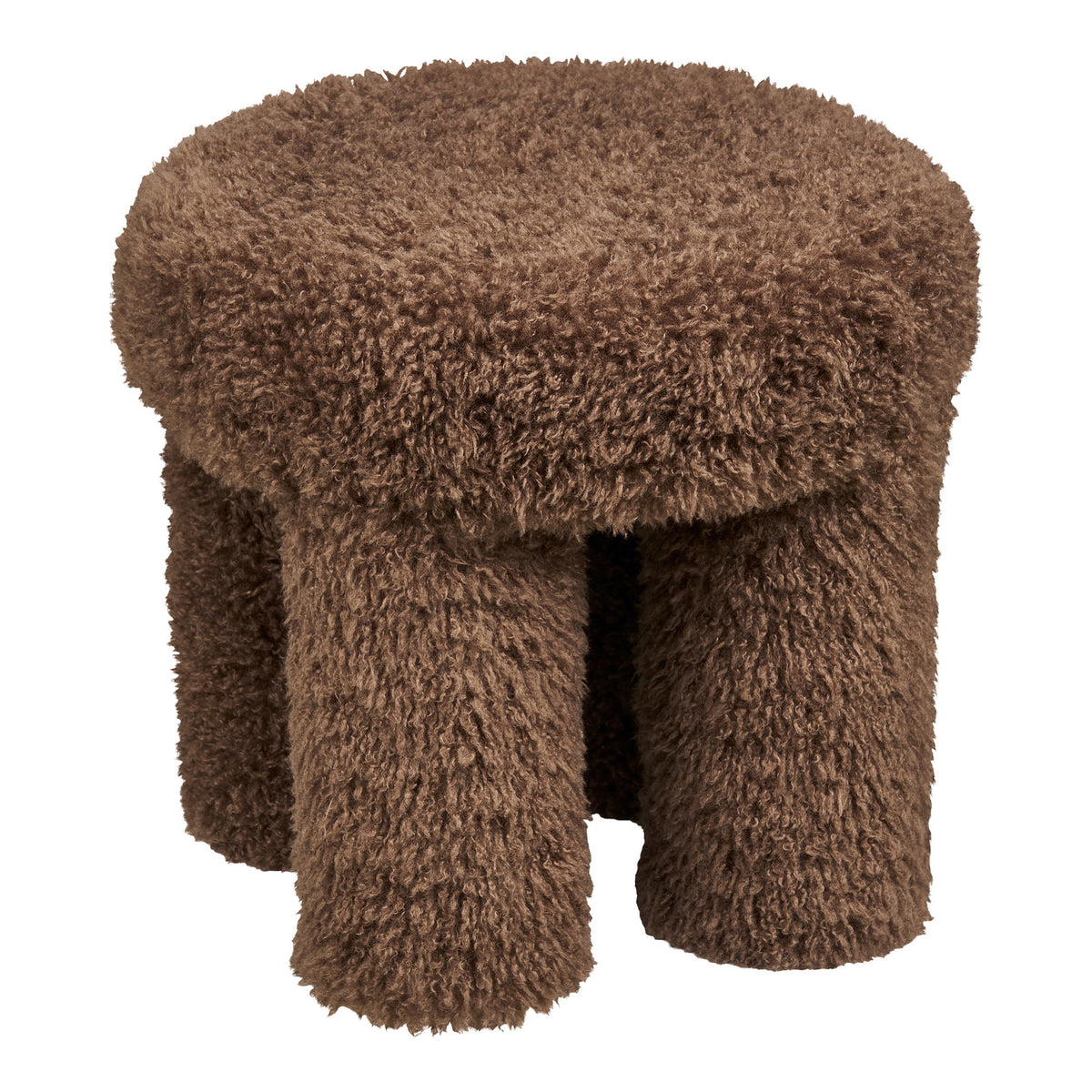 Levi Pouf – Braun, ø 42 × 38 cm von Luiva Living