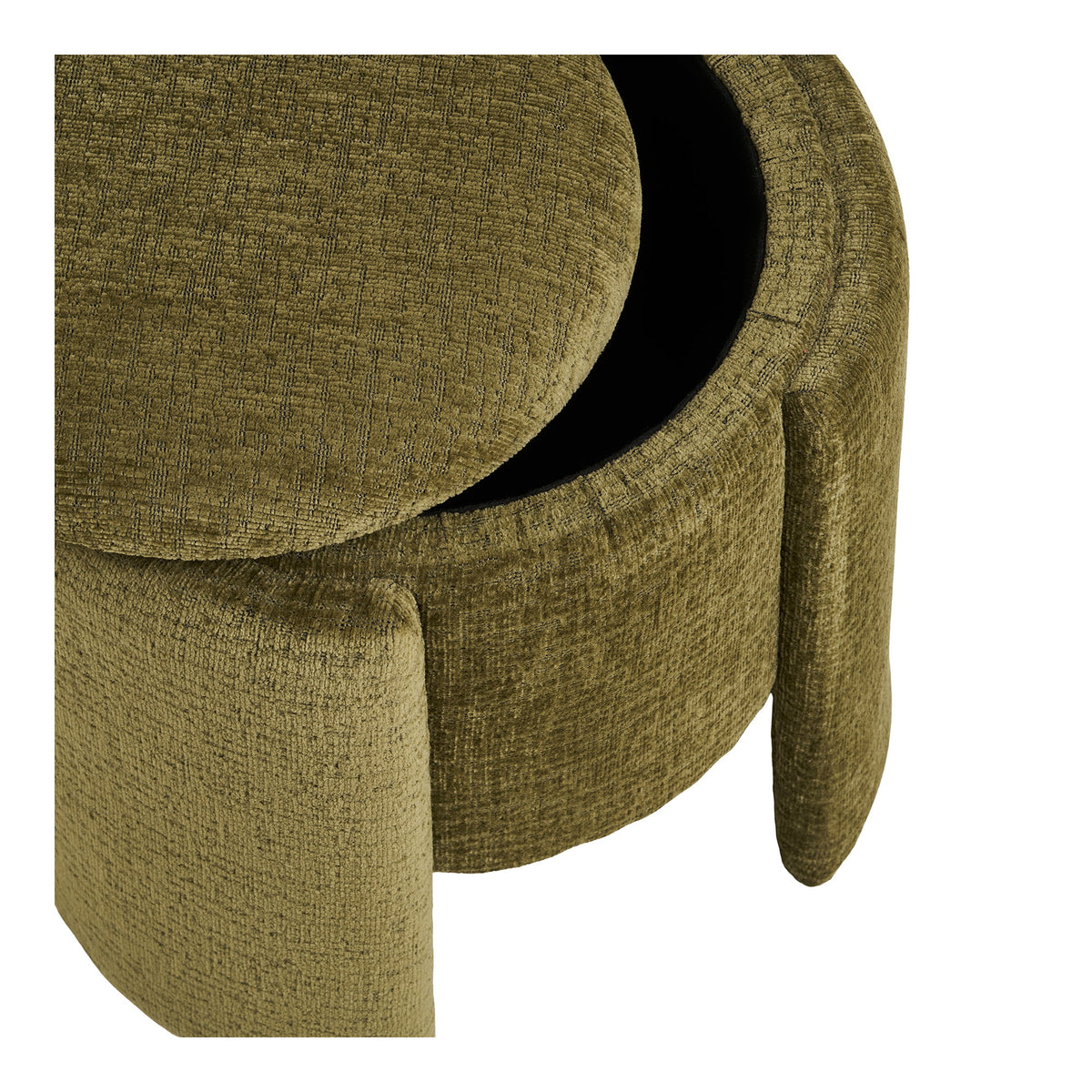 Fanny Pouf – Grün, ø 42 × 43,5 cm – Ansicht 5