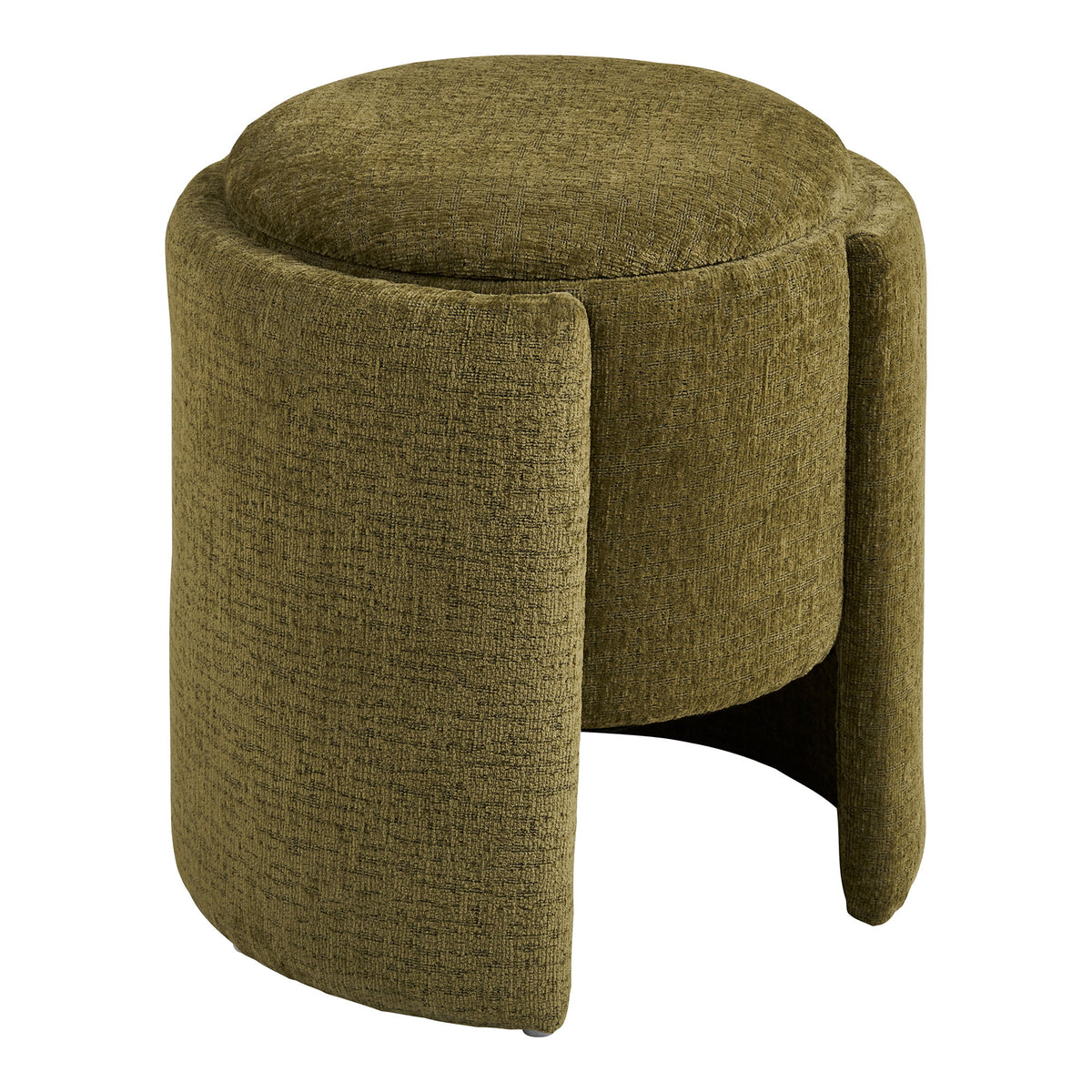 Fanny Pouf – Grün, ø 42 × 43,5 cm von Luiva Living