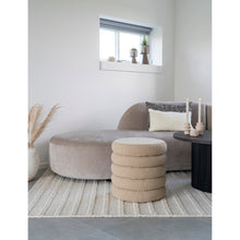 Liv Pouf mit Stauraum – Bouclé Beige, ø 44 × 44 cm – Ansicht 3