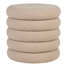 Liv Pouf mit Stauraum – Bouclé Beige, ø 44 × 44 cm von Luiva Living
