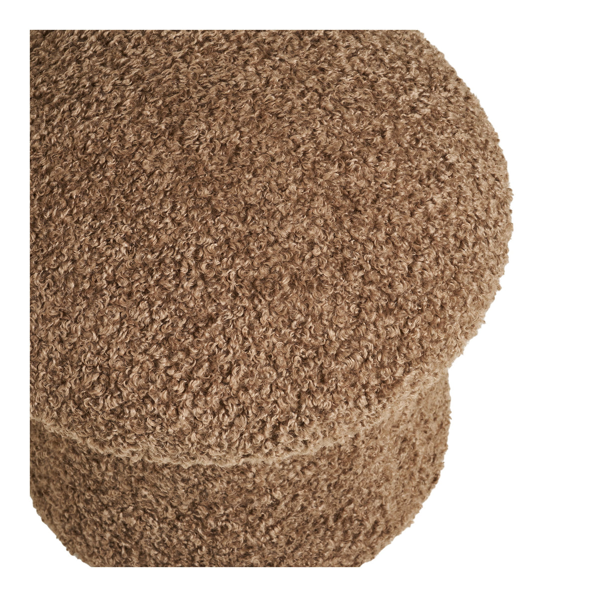 Sofie Pouf – Kunstfell Braun, ø 45 × 45 cm – Ansicht 2