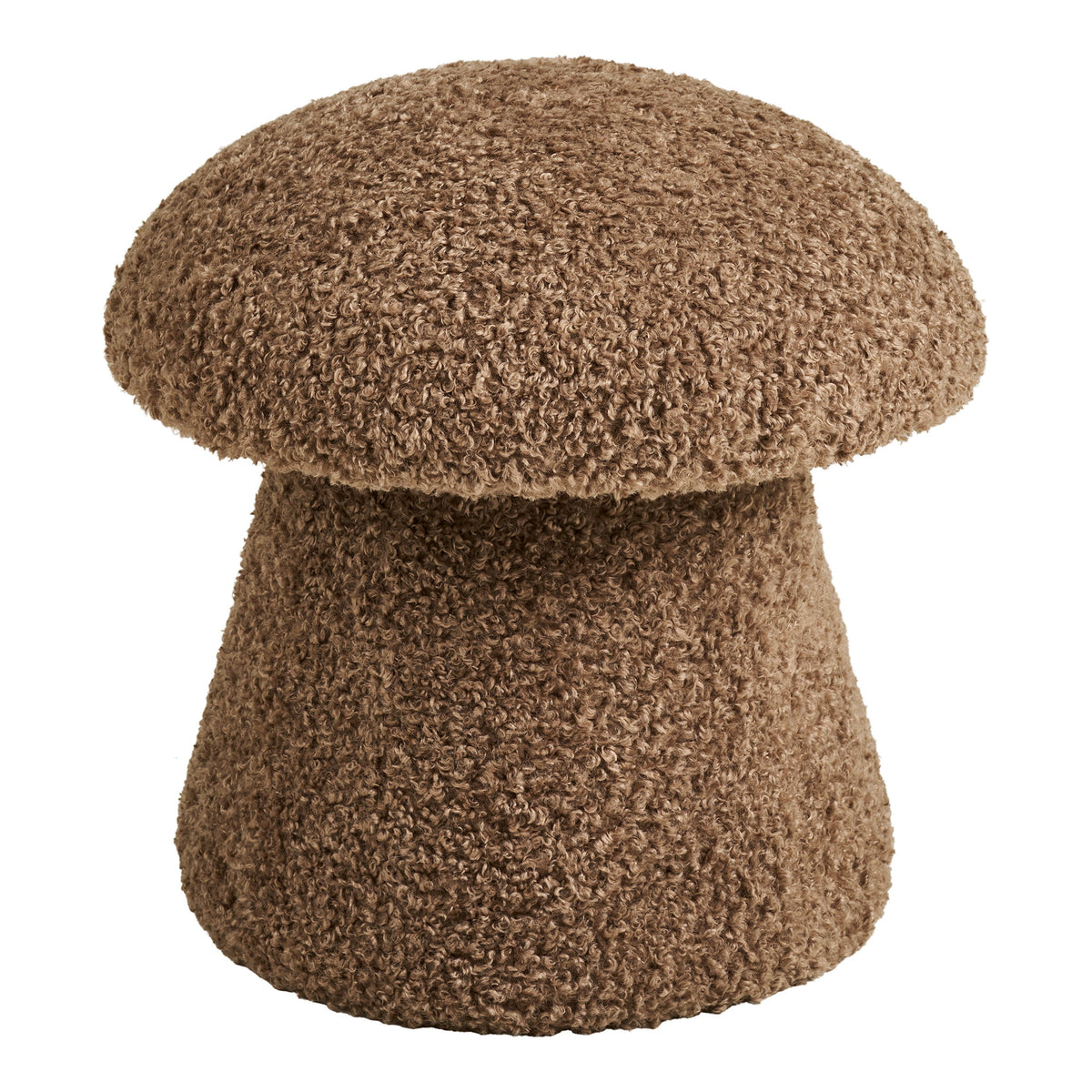 Sofie Pouf – Kunstfell Braun, ø 45 × 45 cm von Luiva Living