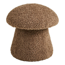 Sofie Pouf – Kunstfell Braun, ø 45 × 45 cm von Luiva Living