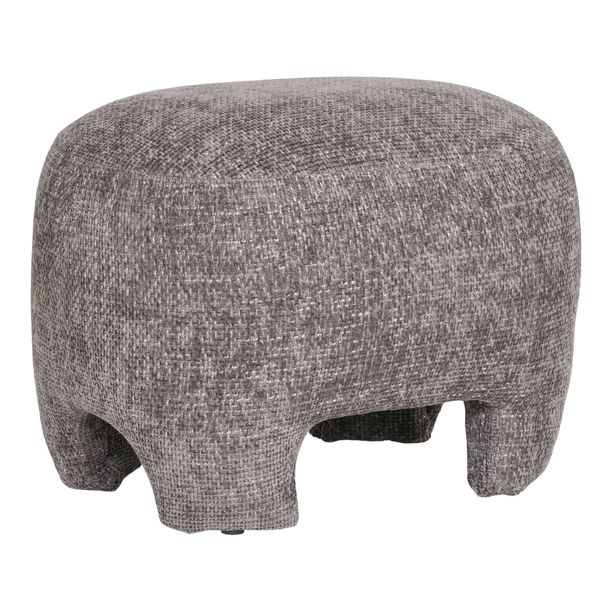 Svea Pouf – Grau, 53 × 41 cm von Luiva Living