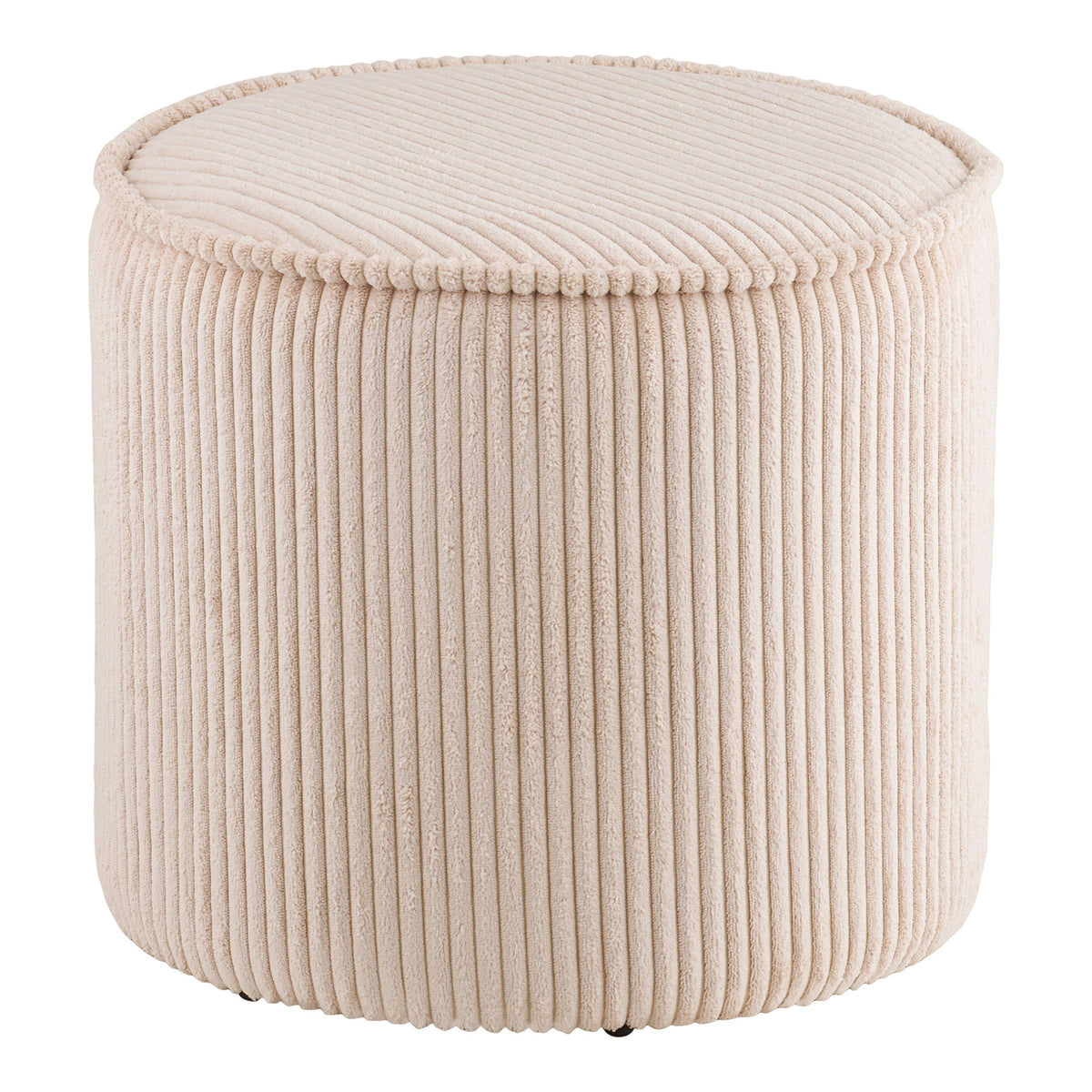 Rieke Pouf – Cord Beige, ø 40 × 35 cm von Luiva Living