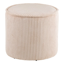 Rieke Pouf – Cord Beige, ø 40 × 35 cm von Luiva Living