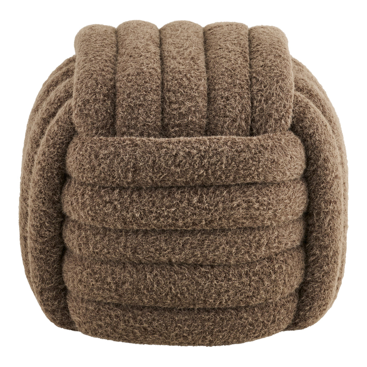 Vinz Pouf – Braun, 48 × 48 × 43 cm – Ansicht 2