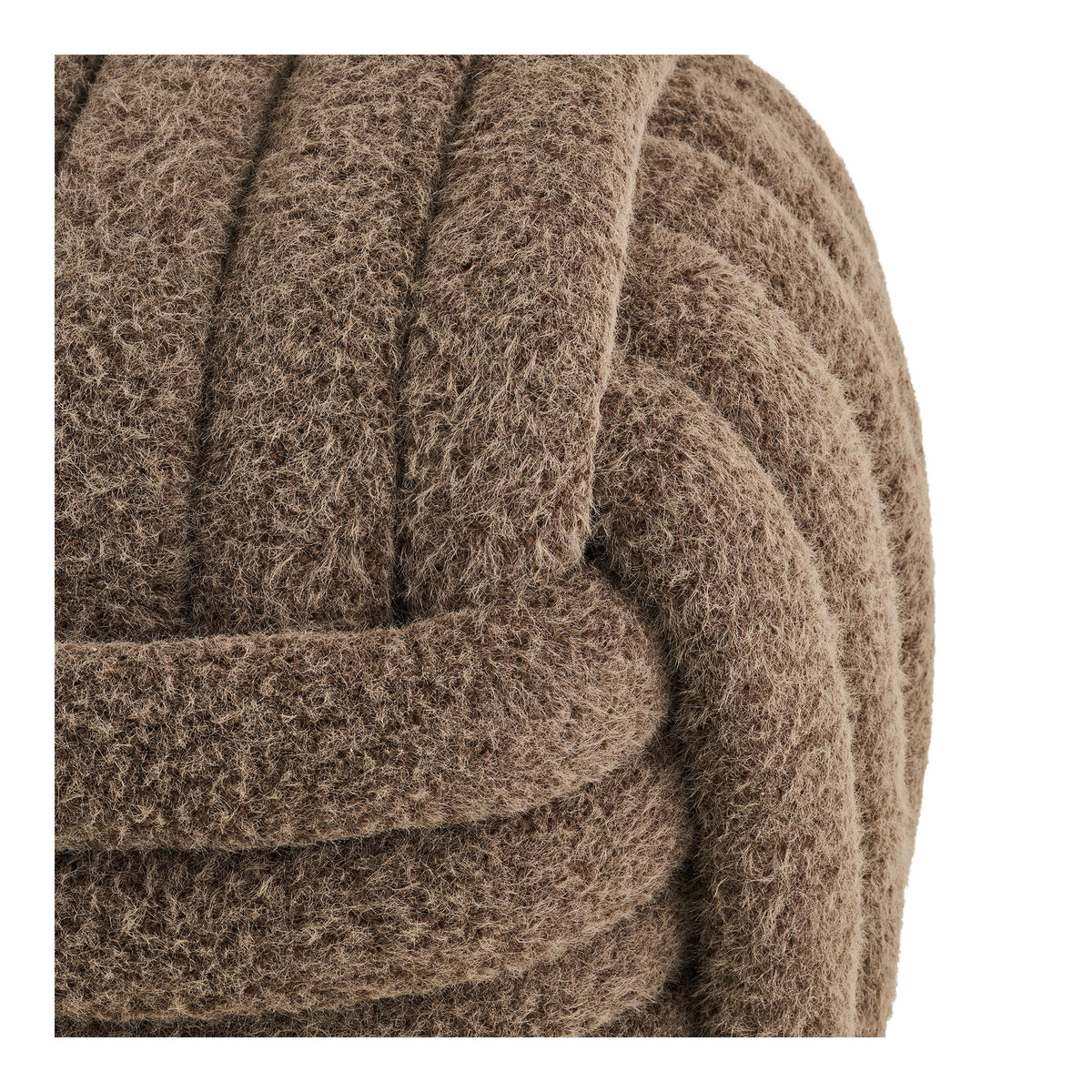 Vinz Pouf – Braun, 48 × 48 × 43 cm – Ansicht 3