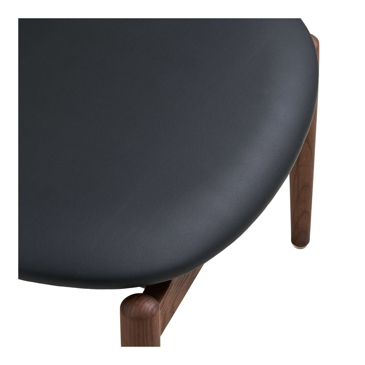 Erja Fußhocker – Esche/Kunstleder Dunkelbraun/Schwarz – Ansicht 5
