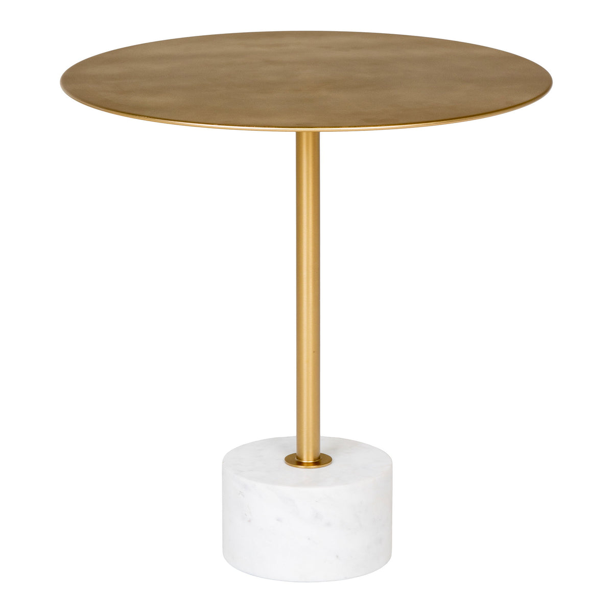 Isa Beistelltisch rund – Marmor Messing, ø 51 × 52 cm von Luiva Living