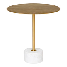 Isa Beistelltisch rund – Marmor Messing, ø 51 × 52 cm von Luiva Living