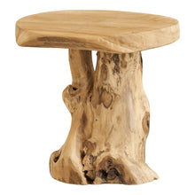 Ruben Beistelltisch rund – Teak Natur, ø 40 × 45 cm von Luiva Living