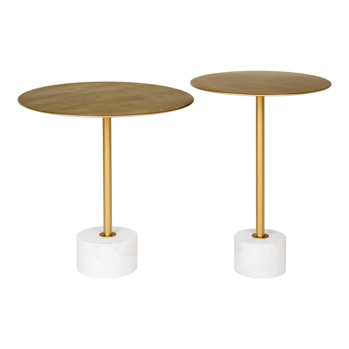 Isa Beistelltisch rund – Marmor Messing, ø 41 × 58 cm – Ansicht 4