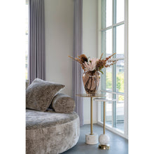 Talea Beistelltisch rund – Marmor Messing, ø 25 × 54 cm – Ansicht 2