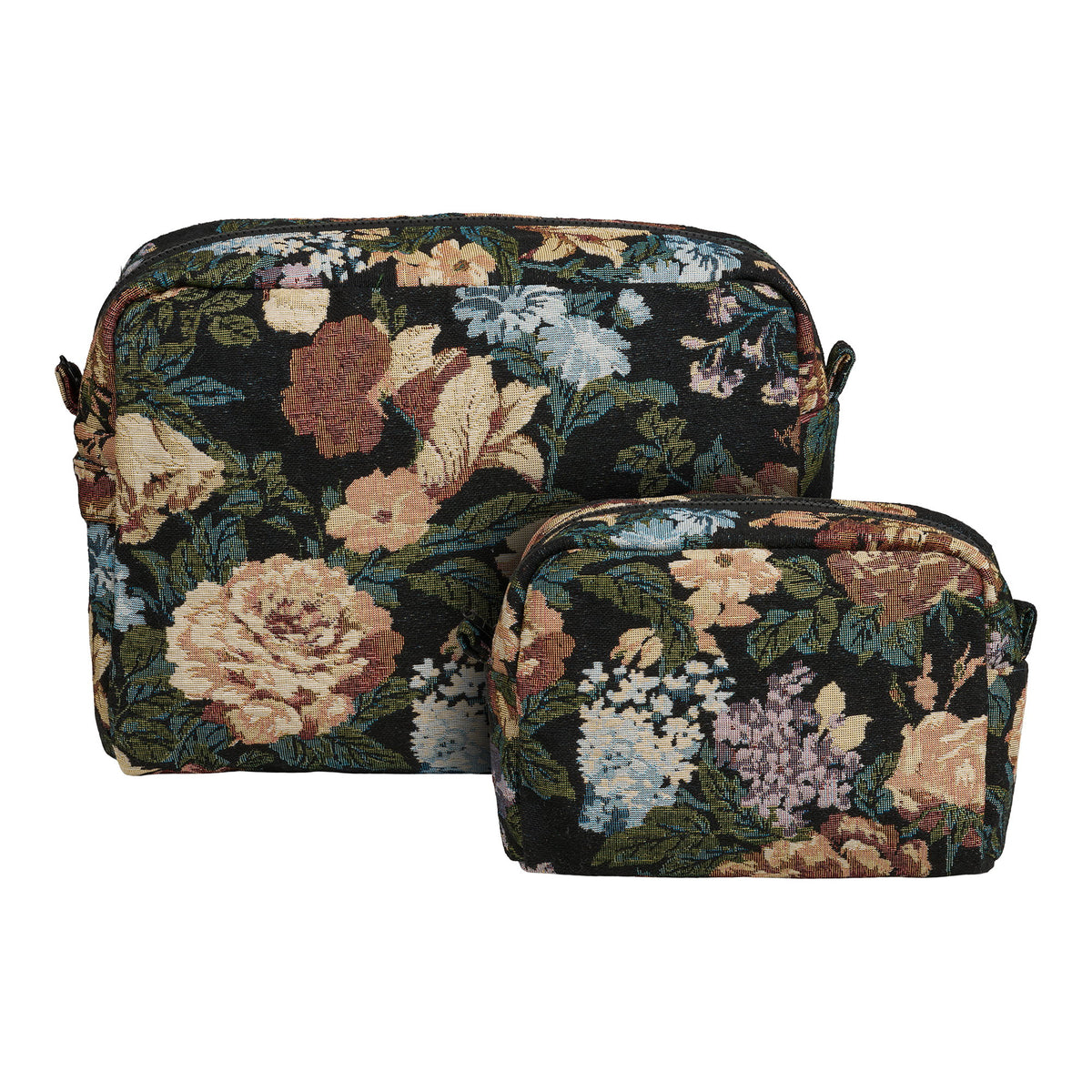 Tasso Kulturbeutel 2er-Set – Schwarz-Mix von Luiva Living