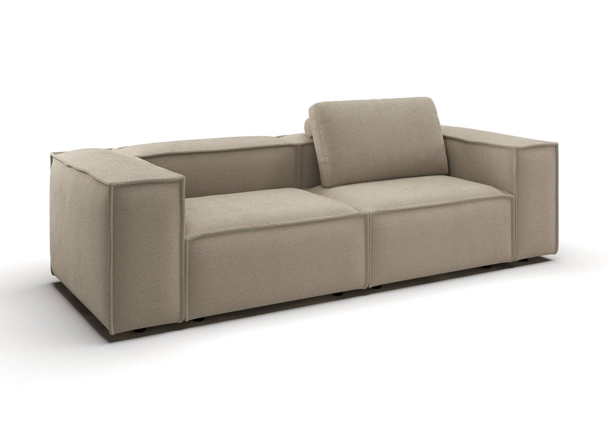 Bergen 2-Sitzer-Sofa kompakt in Feincord Sand