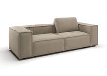 Bergen 2-Sitzer-Sofa kompakt in Feincord Sand