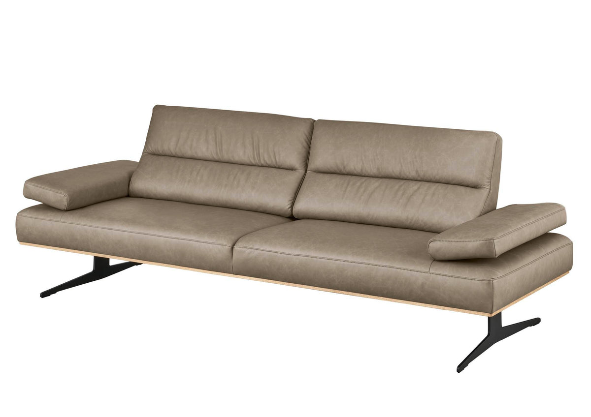 Arendal 3-Sitzer-Sofa in Leder Elephant