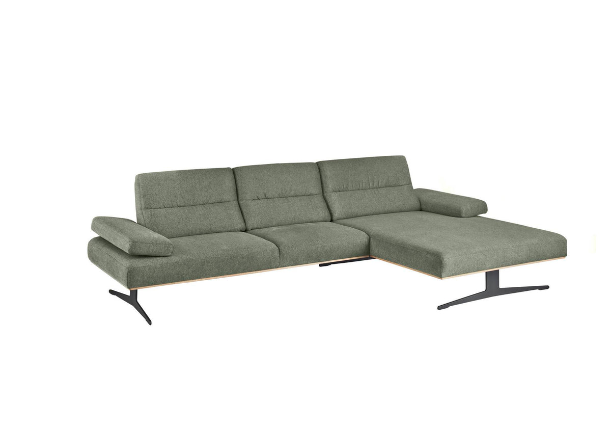Arendal Ecksofa mit Longchair in Webstoff Turtle, Longchair rechts – weitere Ansicht