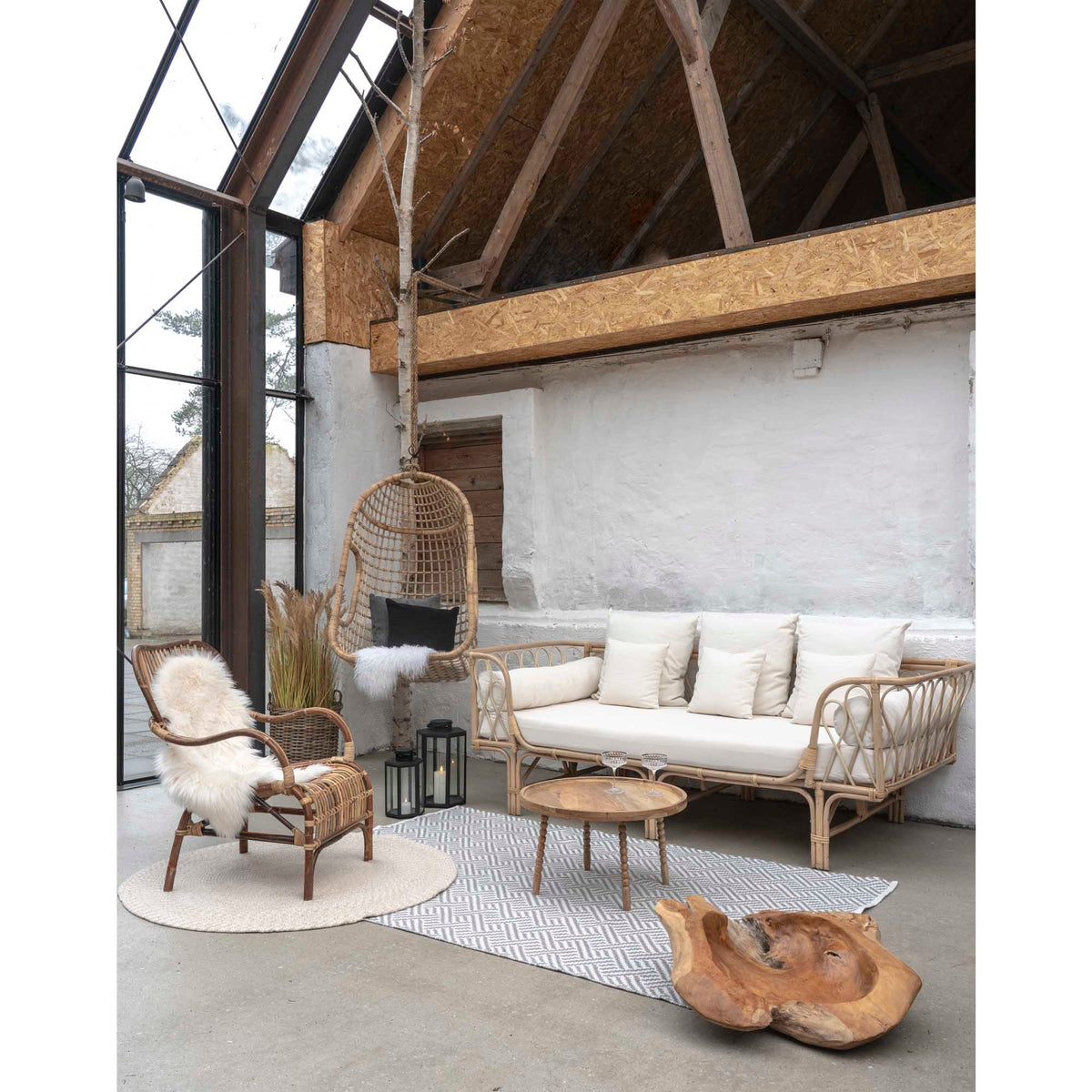 Olof Couchtisch rund – Mangoholz Natur, ø 60 × 35 cm – Ansicht 4